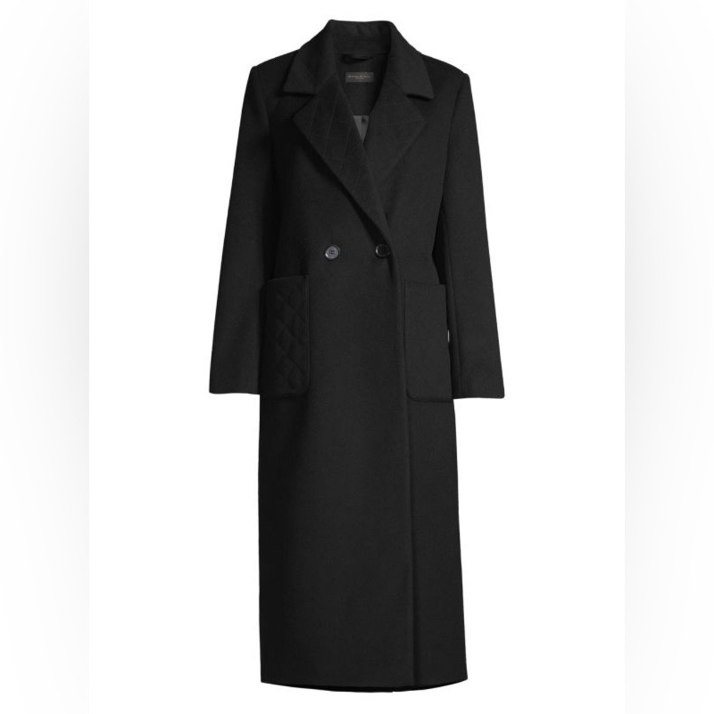 NWT Designer Black Coat - Wool-Cashmere Blend Donna Karan